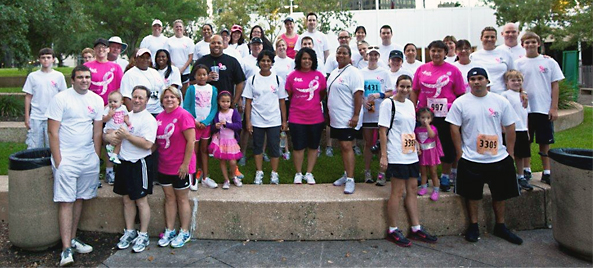 BMC employees  and their families ran or walked in the Susan G. Komen Race for the Cure in Houston on October 6.